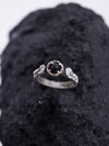 Black Moon ring Gothic engagement ring Black Onyx ring Moon phases ring from the Sterling silver 925 "Laluna"