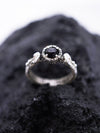 Black Moon ring Gothic engagement ring Black Onyx ring Moon phases ring from the Sterling silver 925 "Laluna"