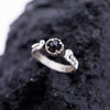 Black Moon ring Gothic engagement ring Black Onyx ring Moon phases ring from the Sterling silver 925 "Laluna"