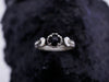 Black Moon ring Gothic engagement ring Black Onyx ring Moon phases ring from the Sterling silver 925 "Laluna"