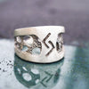 Mens silver ring Rune ring from the sterling silver 925 "JERA" Unique Mens ring