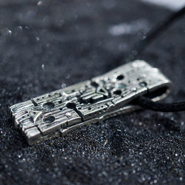 Rune Black Opal pendant ALGIZ