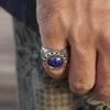 Mens Lapis ring, Lapis Lazuli ring, Mens signet rings, Sterling silver ring, Mens silver ring, Gemstone ring, Signet ring, Unique mens ring SKYWAY