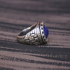 Lapis Lazuli ring, Mens signet rings, Sterling silver ring, Mens silver ring, Gemstone ring, Signet ring, Unique mens ring SKYWAY