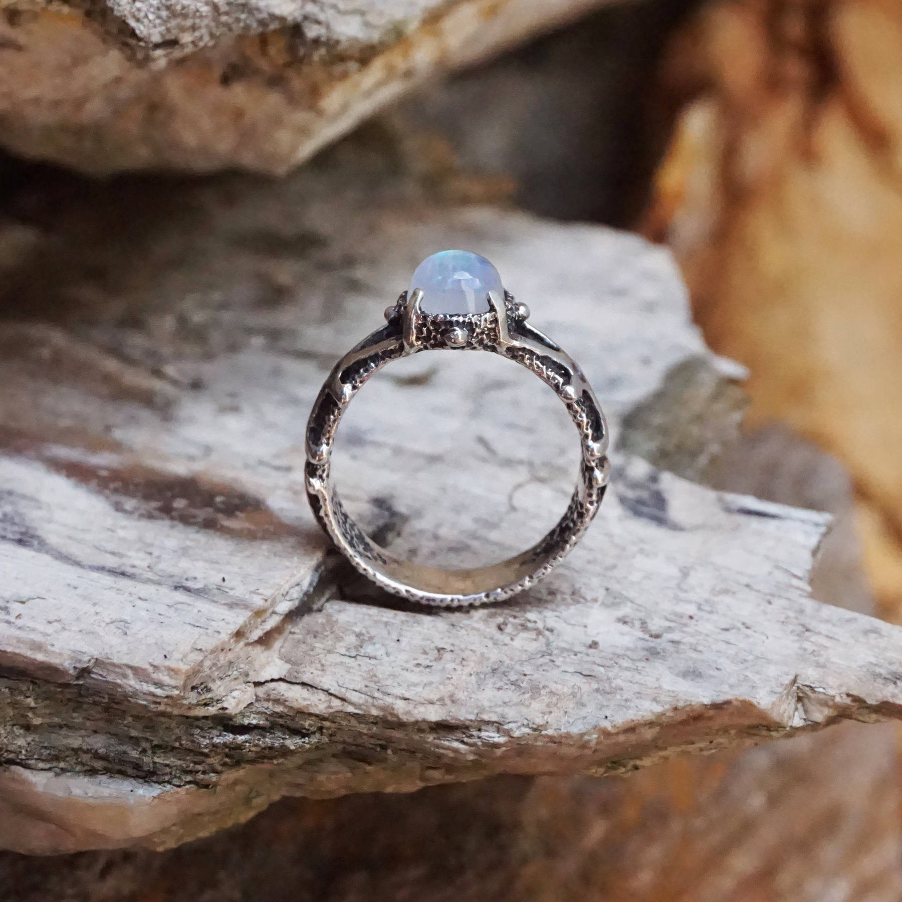 Gothic Moonstone ring 