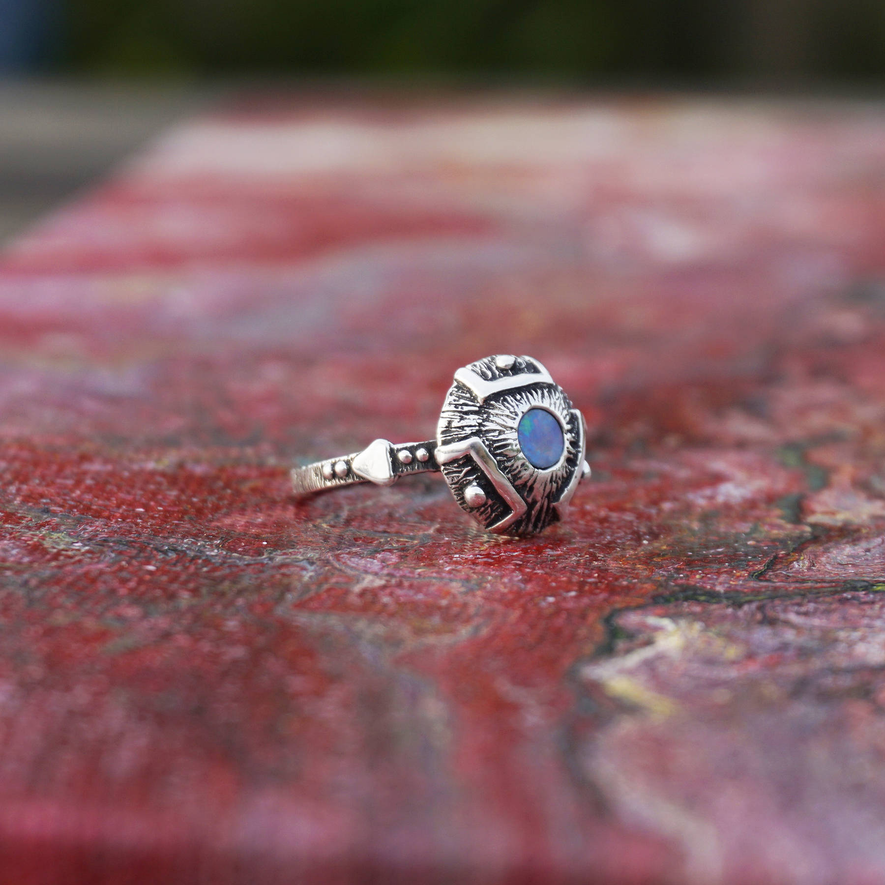 Australian opal ring 