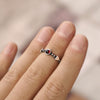 Garnet ring, Silver Garnet ring, Garnet stacking ring, Garnet birthstone rings, Natural Garnet ring, unique garnet ring BERRY