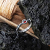 Garnet ring, Silver Garnet ring, Garnet stacking ring, Garnet birthstone rings, Natural Garnet ring, unique garnet ring BERRY