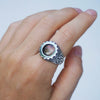 Mens silver signet gemstone ring with Labradorite ring, Mens pinky ring, Antique mens ring SKYWAY