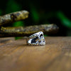 Mens Labradorite ring, Unique Mens Ring, Mens silver ring, Mens gemstone rings, Industrial ring, Antique mens ring METEOR