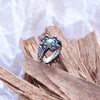 Cross Labradorite Ring "Riviera" | Labradorite Solitaire Ring Women | Gemstone Ring | Cross Ring 