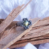 Cross Labradorite Ring "Riviera" | Labradorite Solitaire Ring Women | Gemstone Ring | Cross Ring 