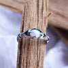Mens Moonstone ring, Unique Mens ring, Pinky silver ring, Signet stone ring, June Birthstone ring, Mens silver ring "ARGO"