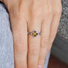 Citrine ring, Natural Citrine ring, Delicate rings, Yellow stone ring, Tiny ring, Citrine silver ring GOLDEN PYRAMID November birthstone