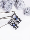 Unique engagement gifts, Engagement necklace, Silver Pendants, Opal pendant, Valentines day gift, Paired pendants "MARS&VENUS"