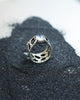 Rainbow Moonstone ring, Gemstone silver ring,  Moonstone signet rings, Statement ring, Gemstone Ring, June Birthstone ring 'SEVENTH'