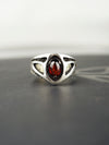 Gothic engagement ring, Alternative engagement ring, Garnet engagement ring, Garnet ring, January birthstone, Unique ring TRINITY