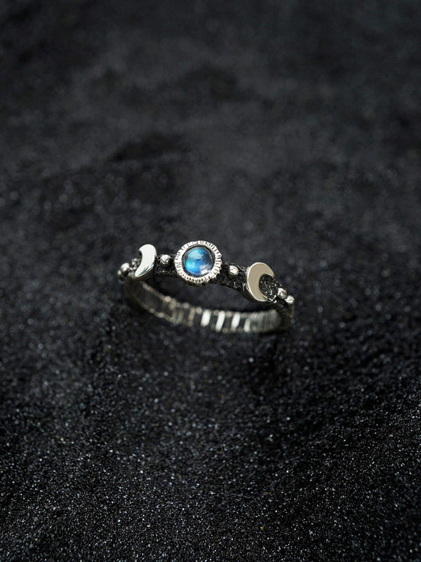 Moon Ring, Sailor Moon ring, Moonstone ring, Moon phases ring, Triple Goddess ring, June birthstone ring LaLuna