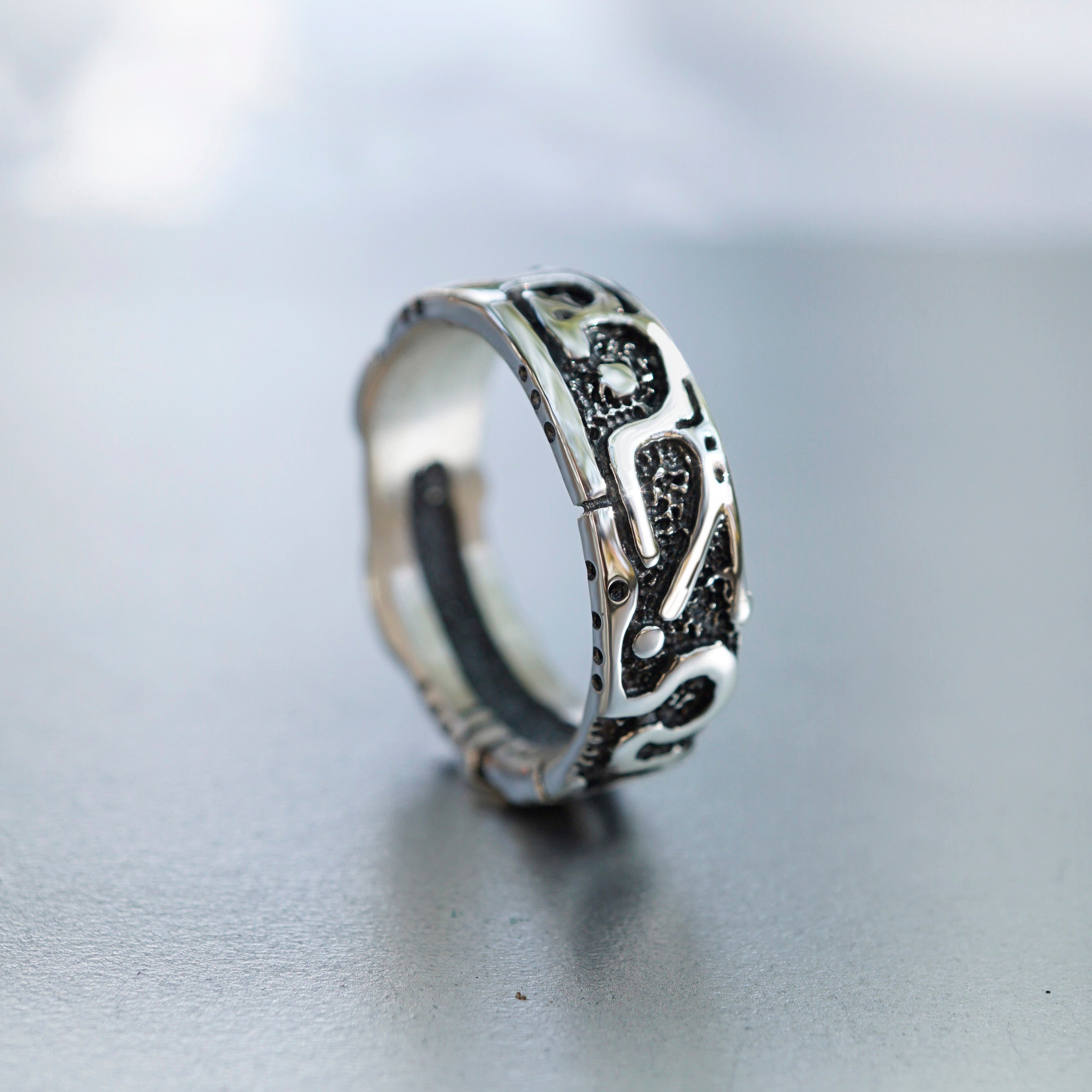 mens oxidized silver ring mens band ring mens silver ring handmade jewelry
