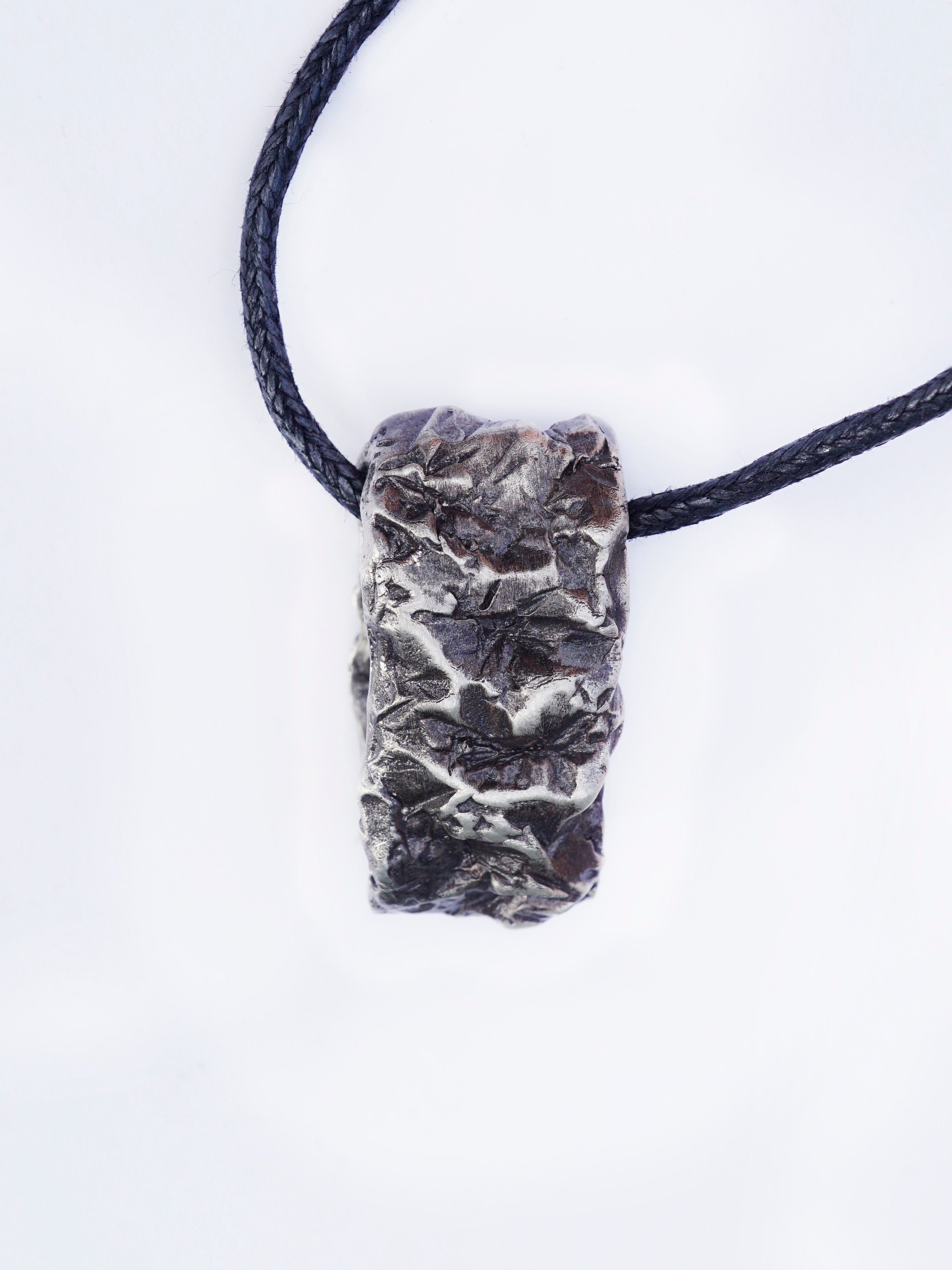 sterling silver edgy pendant