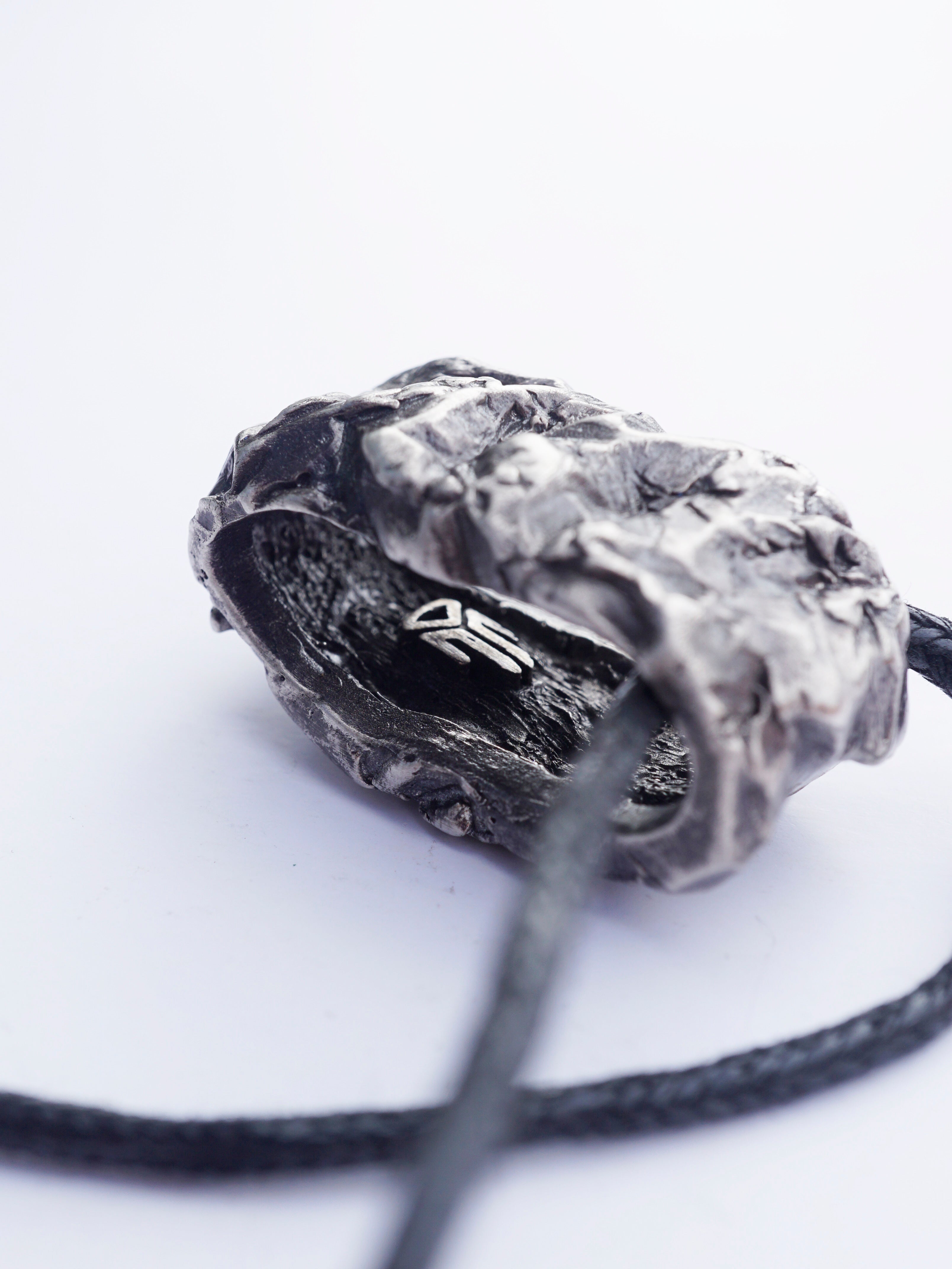 Mens statement sterling silver pendant by moonique