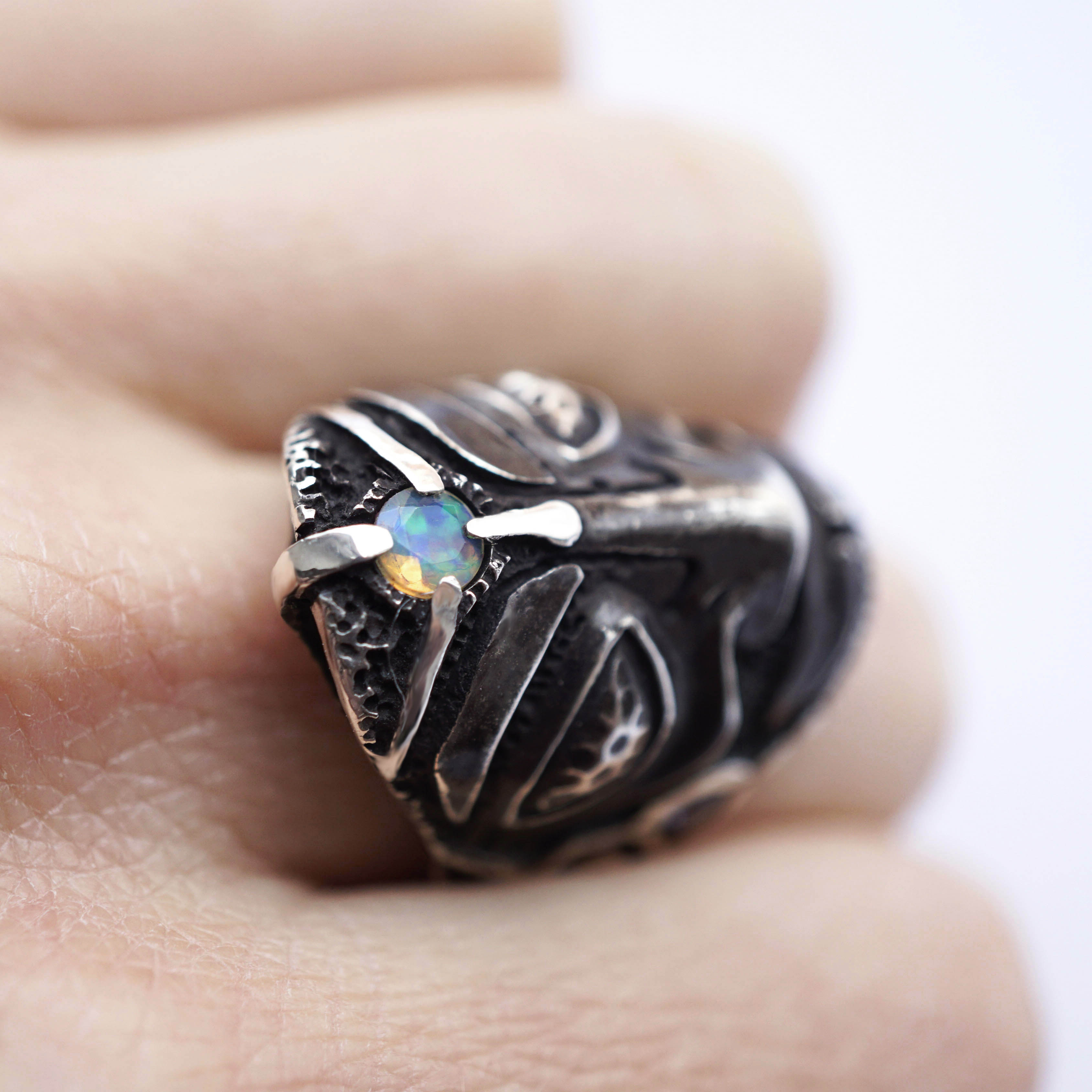 shu ring mens unique statement ring