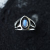 Moonstone ring, Moonstone engagement ring, Gothic engagement ring, Moonstone engagement ring, Alternative engagement ring "TRINITY"
